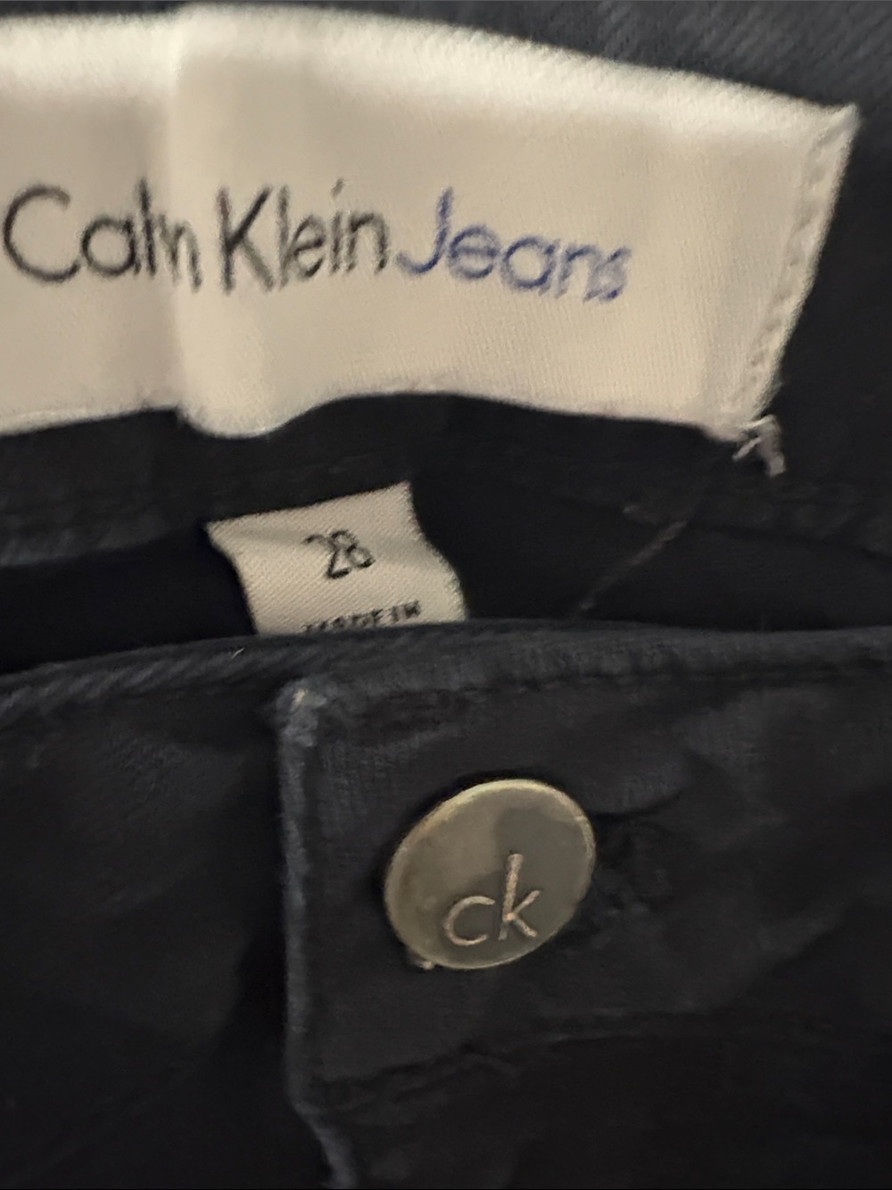 Calvin Klein Jeans Black Straight-Leg Women's Pants - Picture 4 of 4